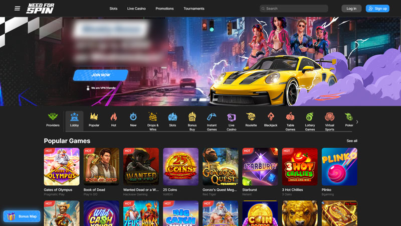 needforspin lobby screenshot