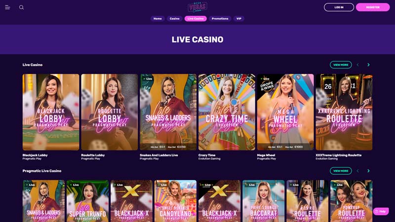 Thumbnail neon-vegas live