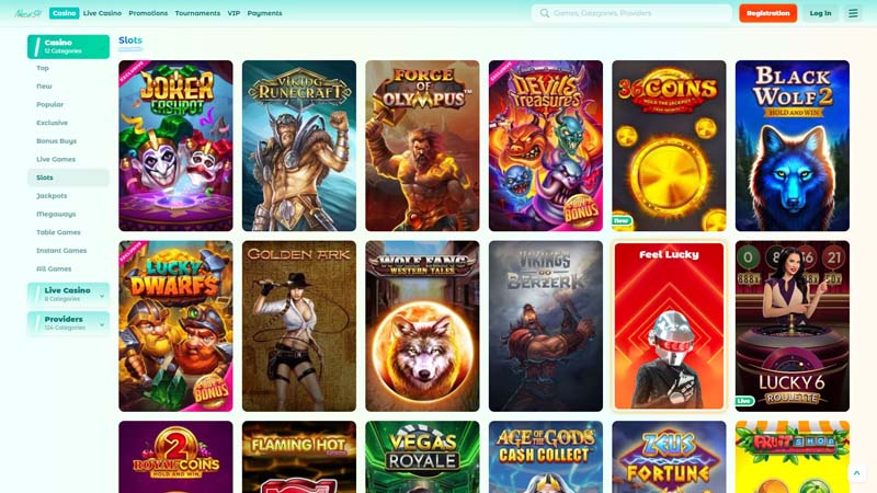 neon54 slots screenshot