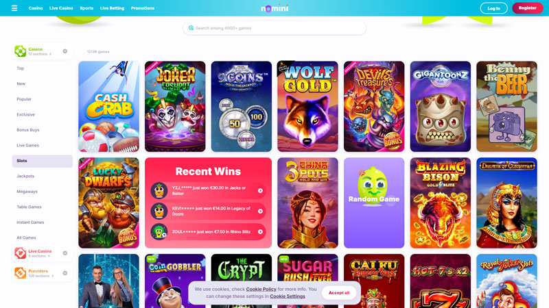 nomini slots screenshot