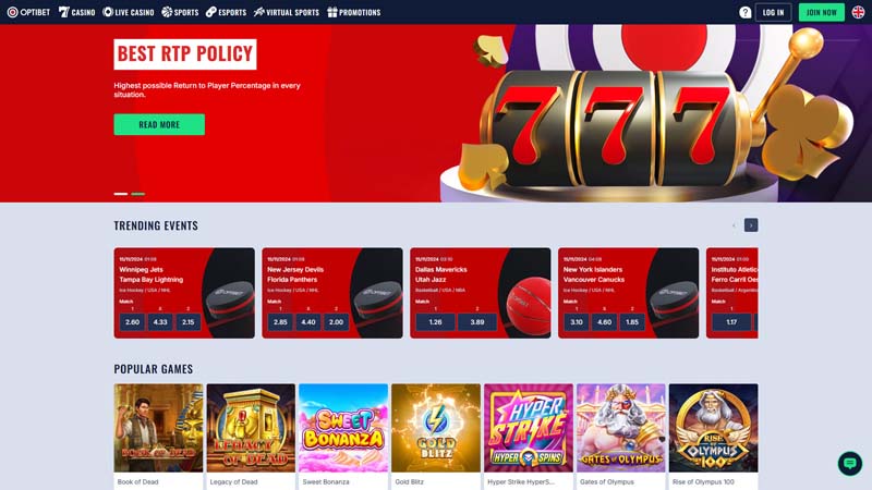 Thumbnail optibet-casino lobby