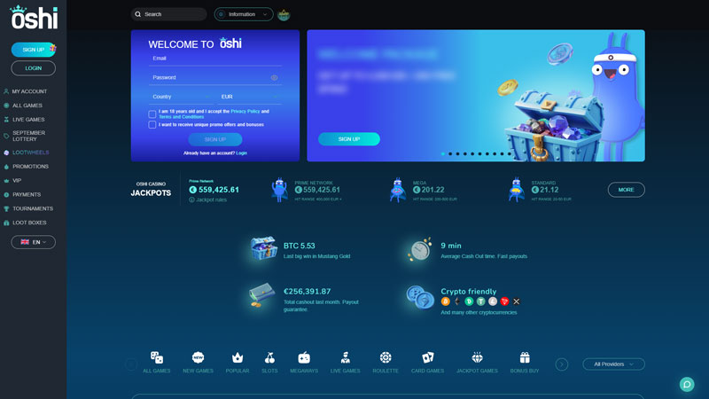 oshi lobby screenshot