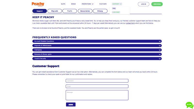 Thumbnail peachy-games support