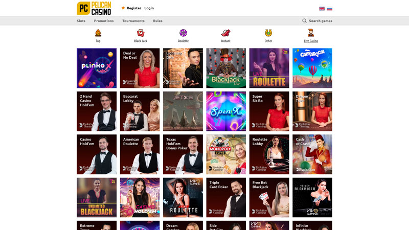 pelican-casino live screenshot