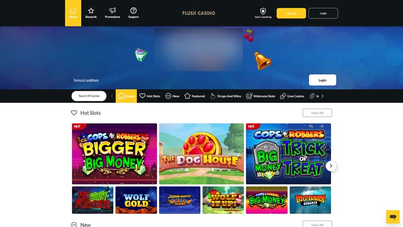 plush-casino lobby screenshot