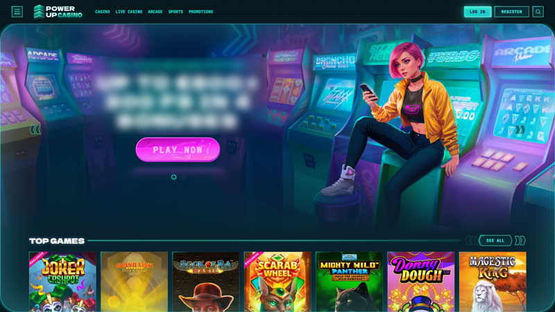 powerupcasino lobby screenshot