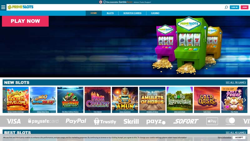 Thumbnail prime-slots-casino lobby