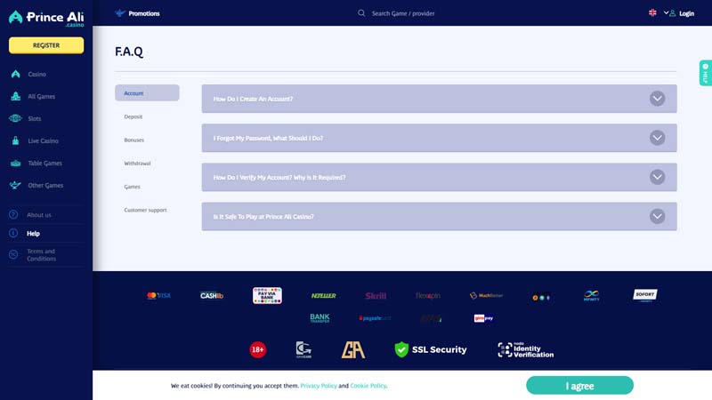prince-ali support screenshot