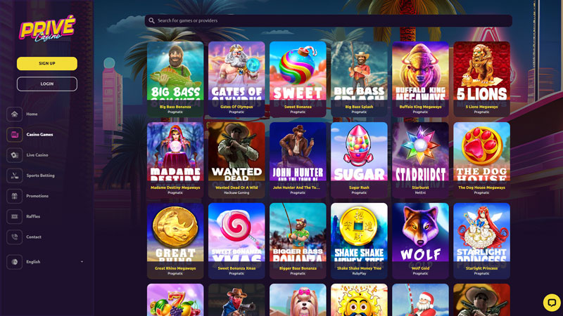 privecasino slots screenshot