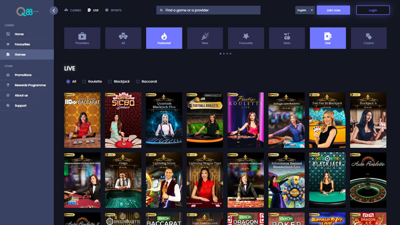 q88bets live screenshot