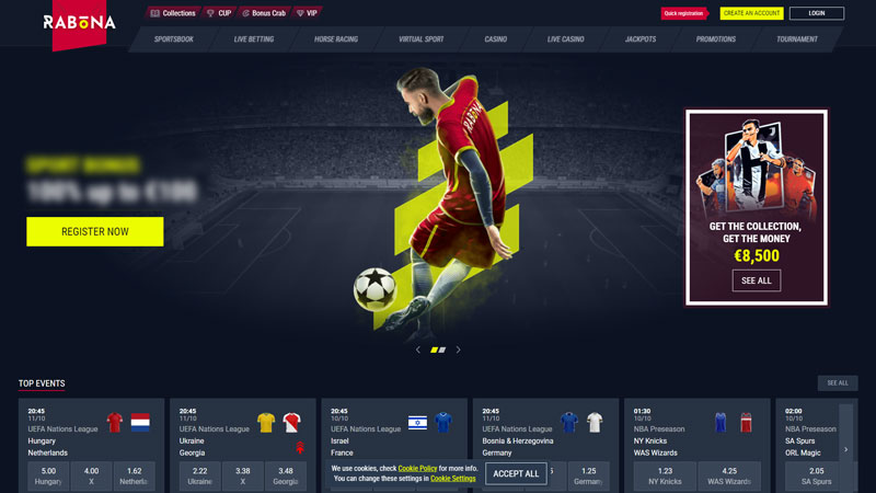 rabona lobby screenshot
