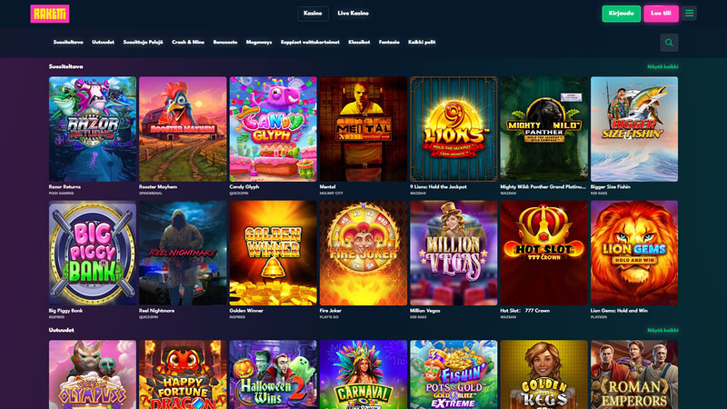 raketti slots screenshot