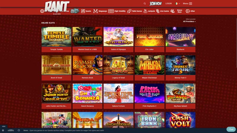 rant-casino slots screenshot