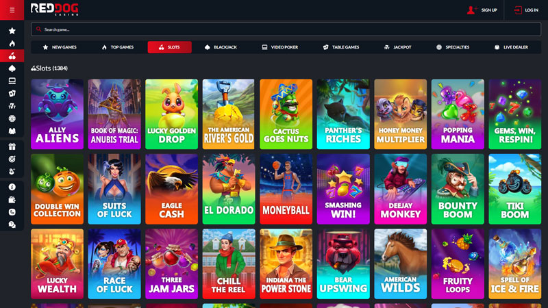 red-dog-casino slots screenshot