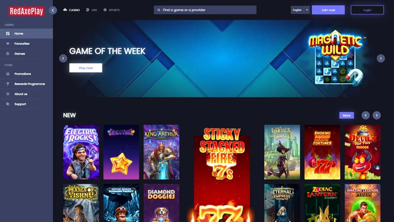 redaxeplay lobby screenshot