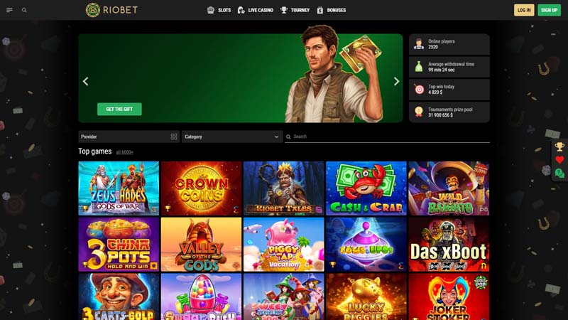 riobet lobby screenshot