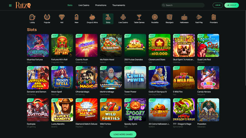 ritzo slots screenshot