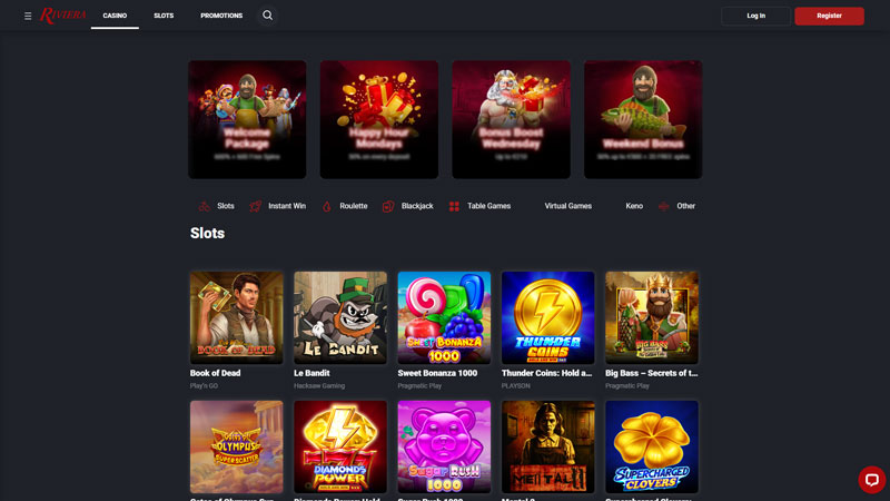 riviera-casino lobby screenshot