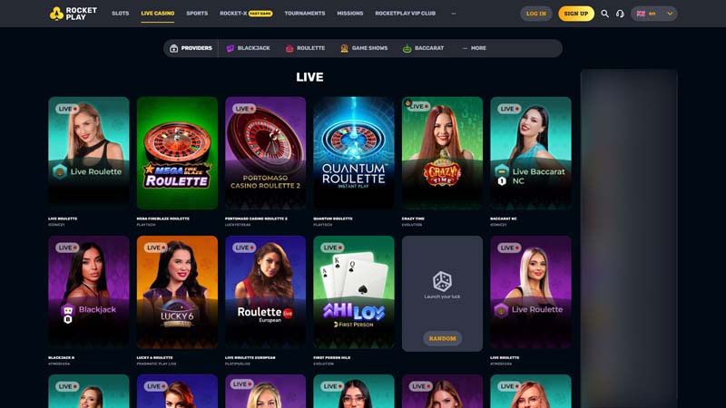 Thumbnail rocketplay live