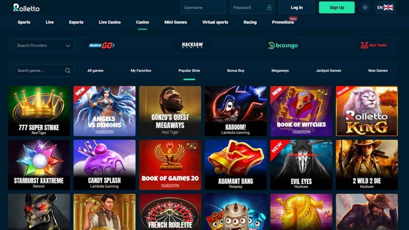 rolletto slots screenshot