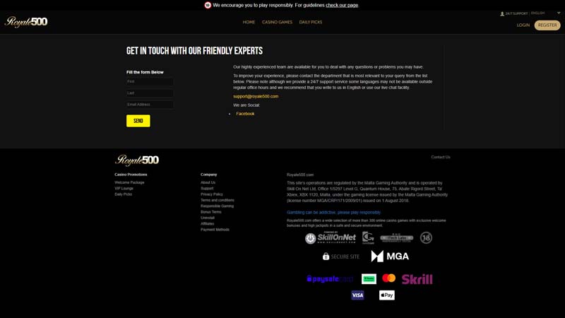 Thumbnail royale-500-casino support
