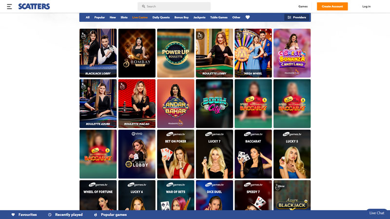 scatters live screenshot