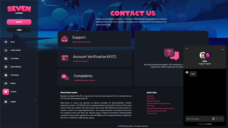 Thumbnail seven-casino support