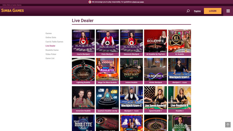 simbagames live screenshot