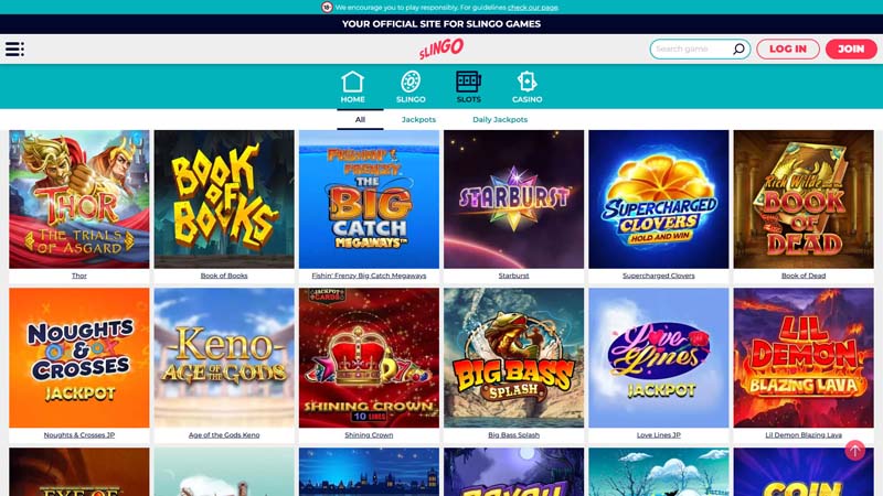 slingo-casino slots screenshot