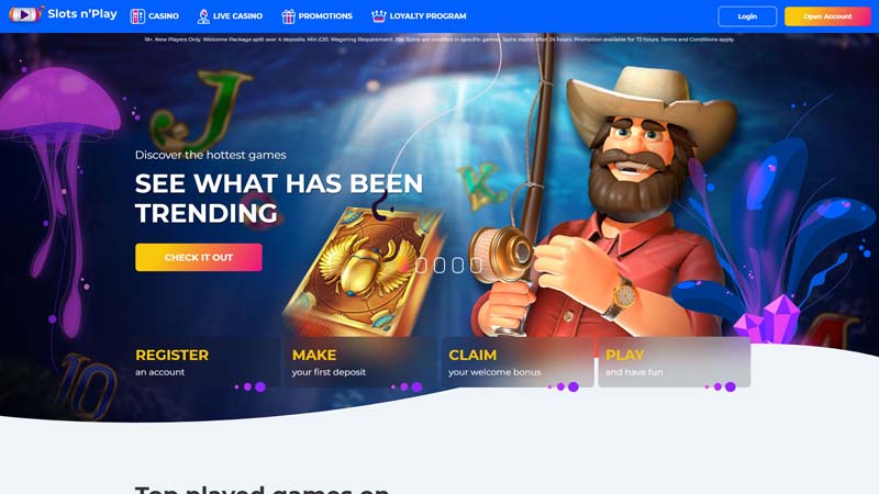 slotsnplay lobby screenshot