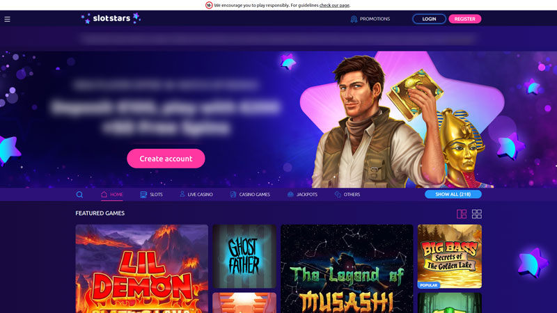 slotstars lobby screenshot
