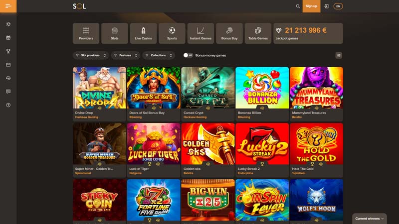 sol-casino slots screenshot