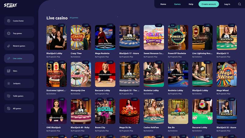 spin-away live screenshot