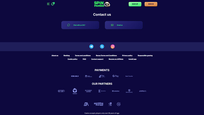 Thumbnail spin-panda support