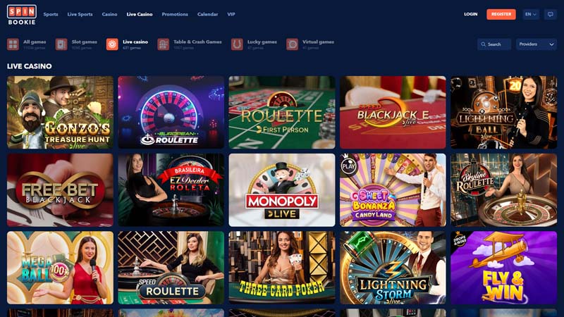 spinbookie live screenshot