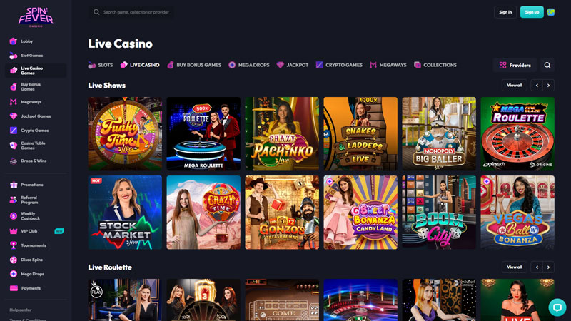 Thumbnail spinfever live