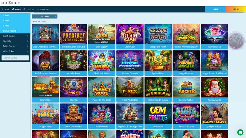 spinfinity slots screenshot