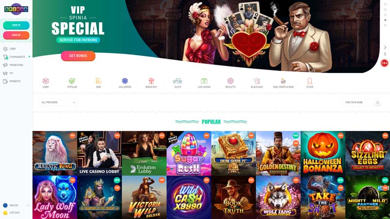 Thumbnail spinia-casino lobby