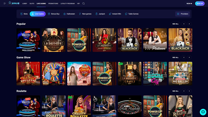 Thumbnail spinjo live