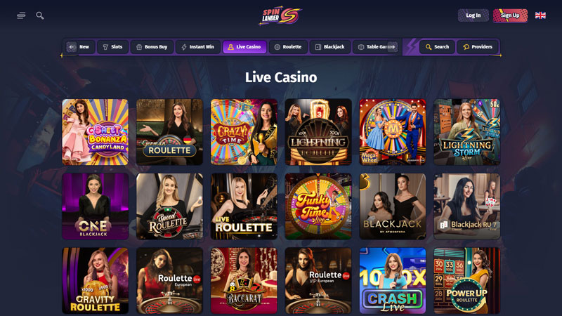 spinlander live screenshot