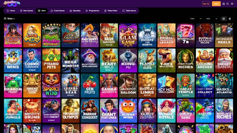 spinoverse slots screenshot