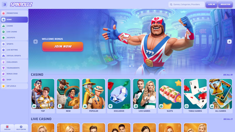 Thumbnail spinrollz lobby