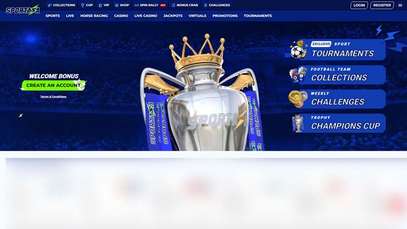 sportaza lobby screenshot