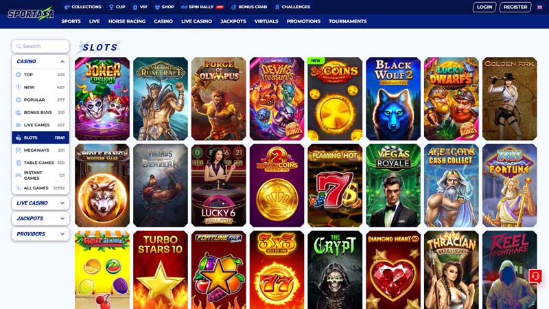 sportaza slots screenshot