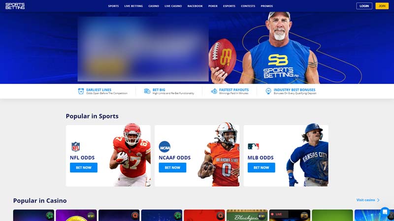 sportsbetting lobby screenshot