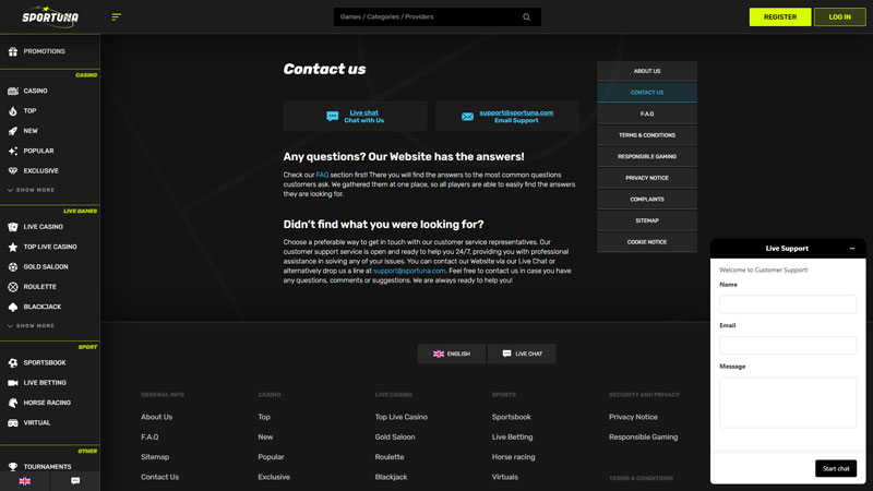 Thumbnail sportuna support