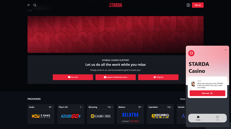 starda support screenshot