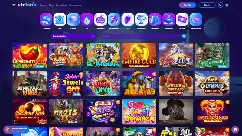stelario slots screenshot