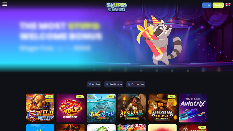 stupid-casino lobby screenshot