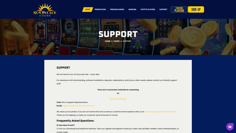 Thumbnail sun-palace support